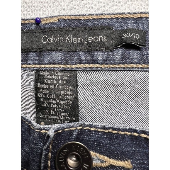 Calvin Klein Jeans Women 30 (33x28 Actual) Skinny Blue Denim - Picture 3 of 13